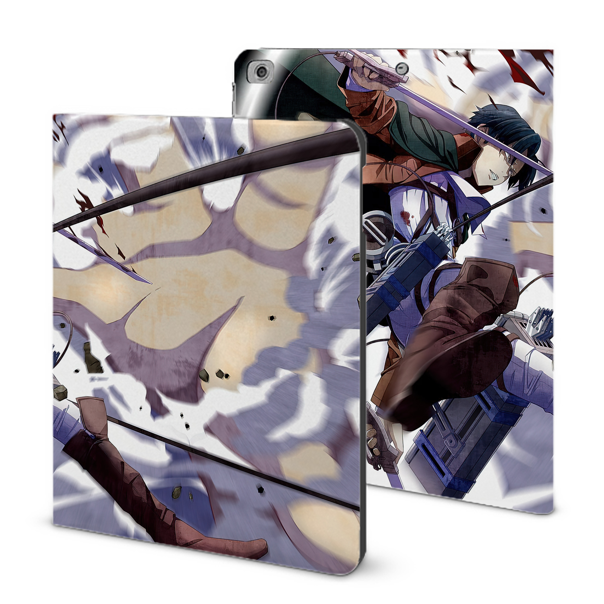 （画像用） 進撃の巨人 Attack on Titan IPad ケース ブック型 PUレザー TPU 耐衝撃 軽量 薄型 ペン収納なし 全面保護 IPad 各モデル対応